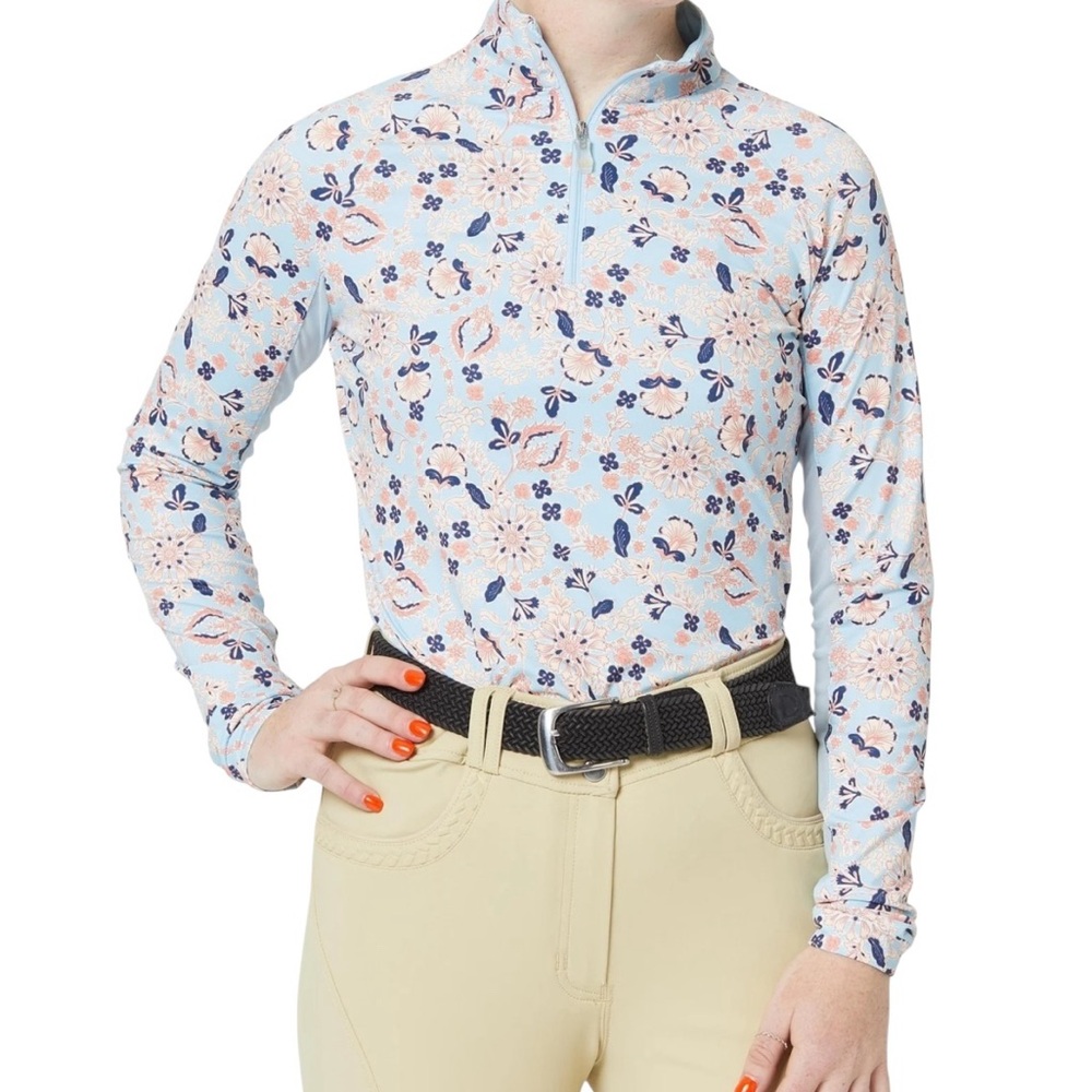 Kastel Angel Falls Floral Long Sleeve UPF Sun Shirt for golf or riding, NWT - Picture 3 of 4